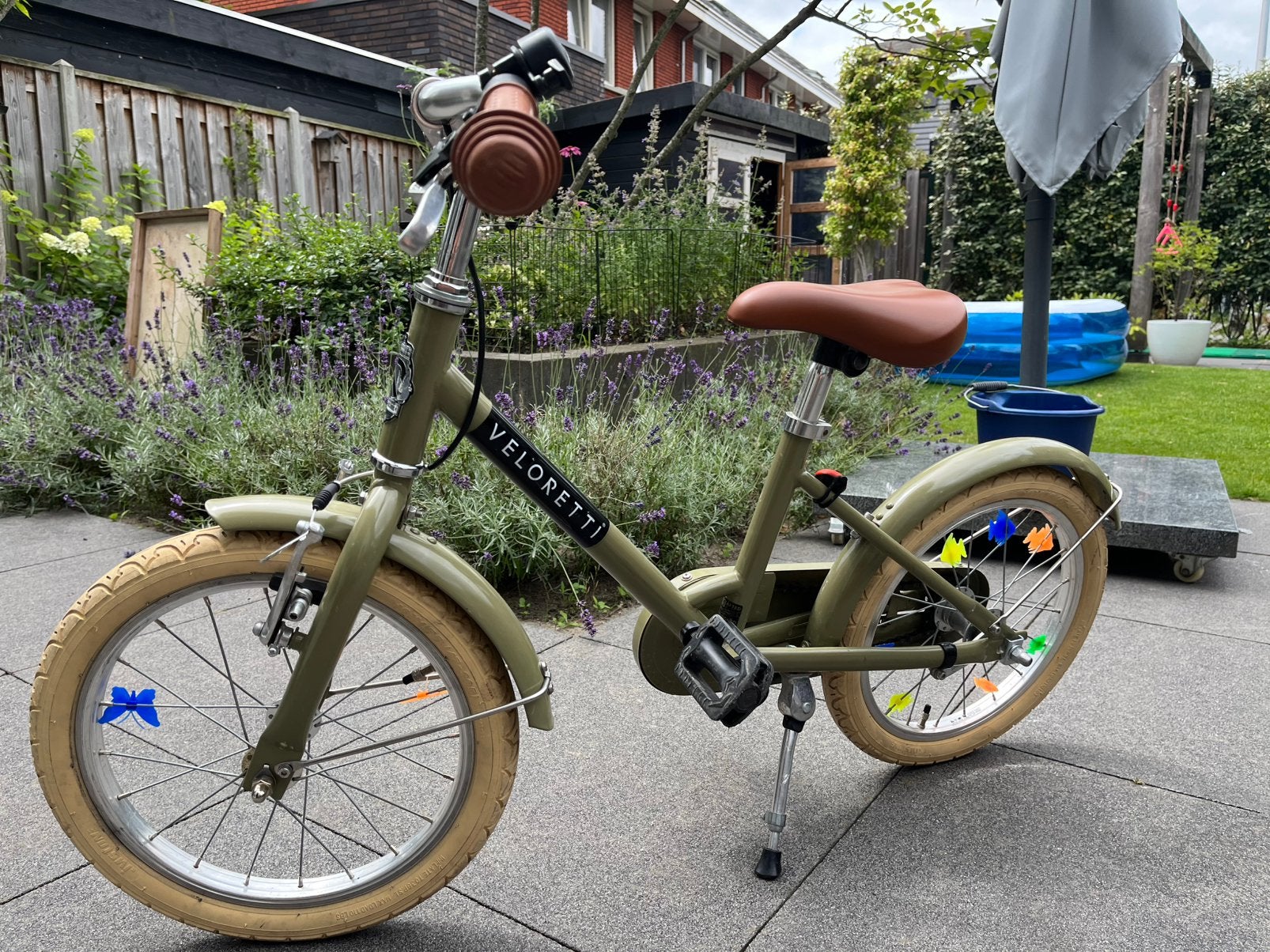Veloretti kinderfiets 16 inch, Ophalen, Zo goed als nieuw, Terugtraprem, 16 tot 20 inch