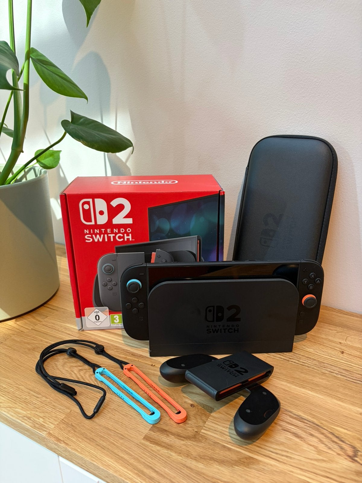 Nintendo Switch 2 + Case + Controllers, Ophalen, Met games, Met 2 controllers, Zo goed als nieuw