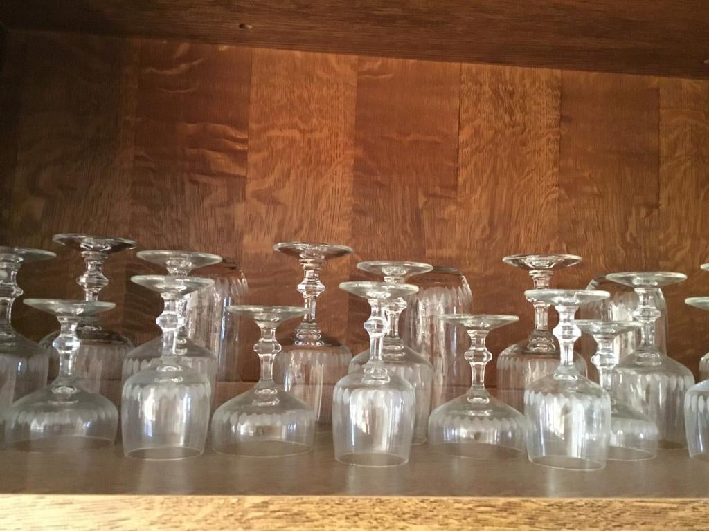 Vintage glasservies, Huis en Inrichting, Glas of Glazen, Gebruikt, Ophalen of Verzenden, Glas