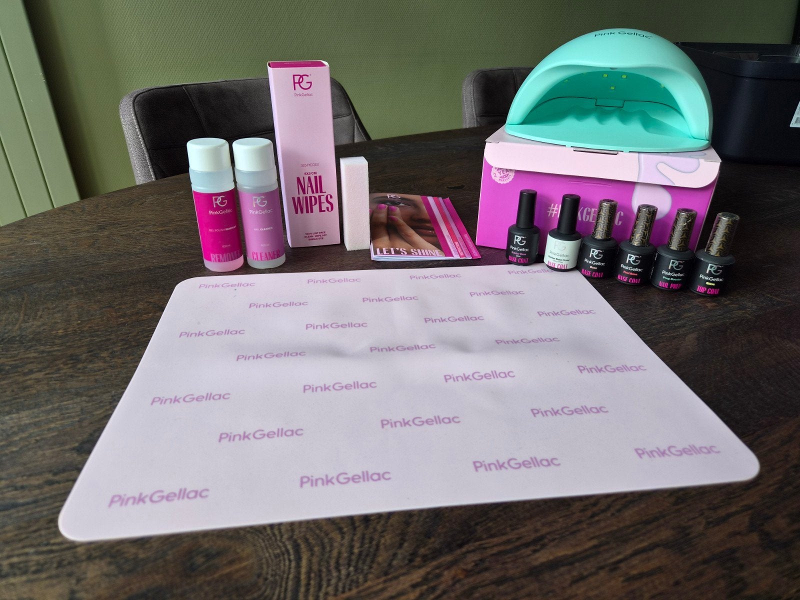 Pink Gellac set, Sieraden, Tassen en Uiterlijk, Gebruikt, Ophalen of Verzenden, Handen en Nagels, Toebehoren