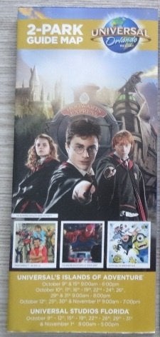 Park plattegrond / 2 park guide map universal orlando 2014, Drie personen of meer, Overige typen