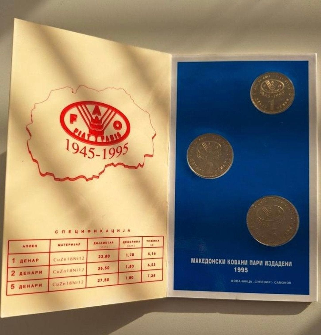 munten set Denari Macedonië, Ophalen of Verzenden