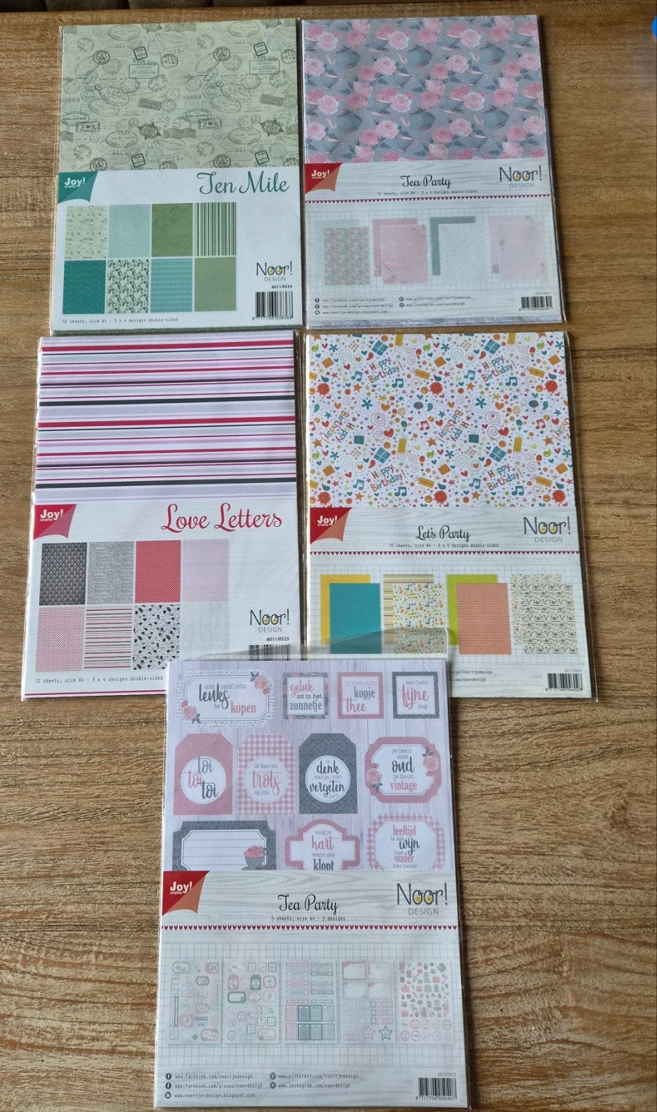 Noor Design papierpakketten voor hobby en crafts, Nieuw, Meerkleurig, Ophalen of Verzenden, Papier of Karton