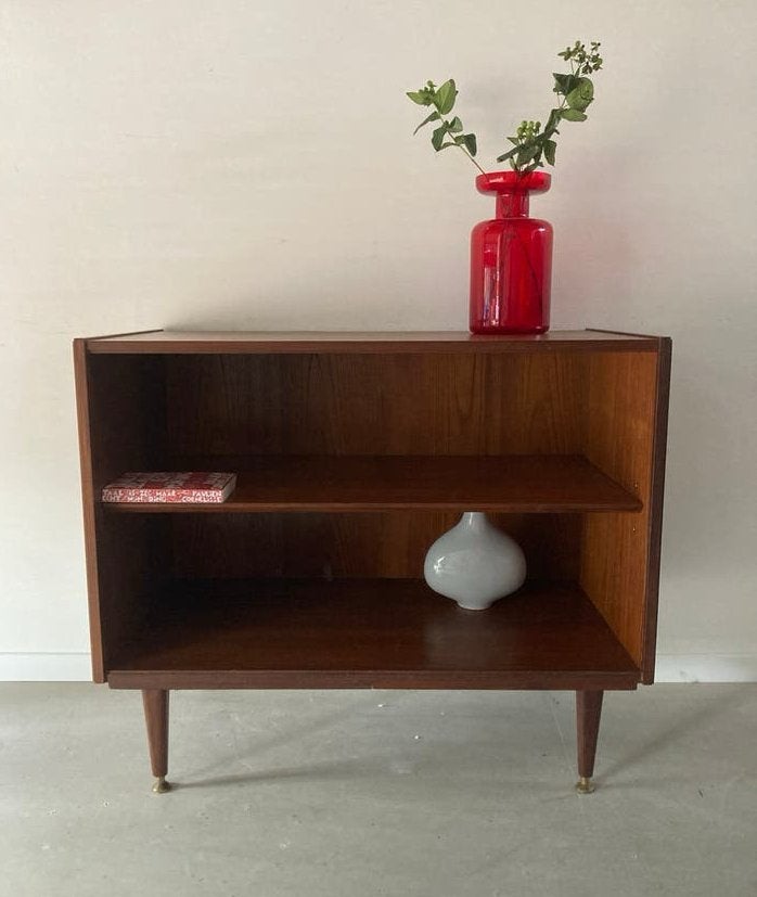 Midcentury vintage teak kastje, Huis en Inrichting, Teakhout, X, Minder dan 100 cm, 25 tot 50 cm