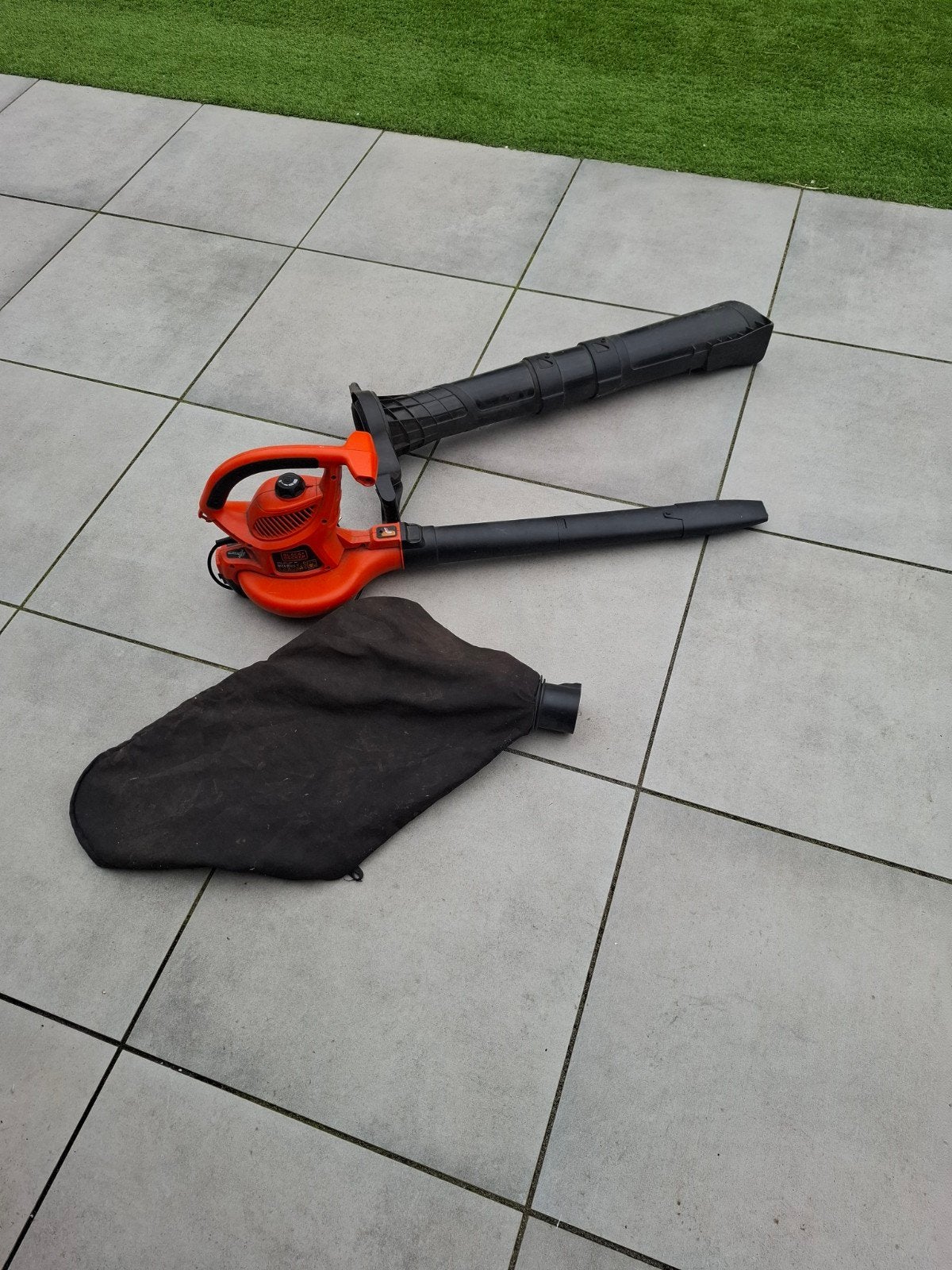 Black & Decker Bladblazer/Bladzuiger met Opvangzak, Ophalen, Gebruikt, Met opvangzak, Handgedragen