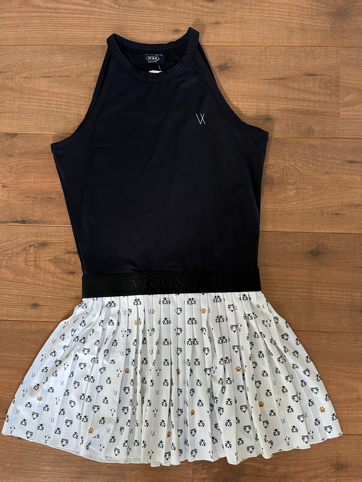 Vieux Jeu Zwart/Wit tennis jurkje maat 38, Ophalen of Verzenden, Zo goed als nieuw, Kleding, Overige merken