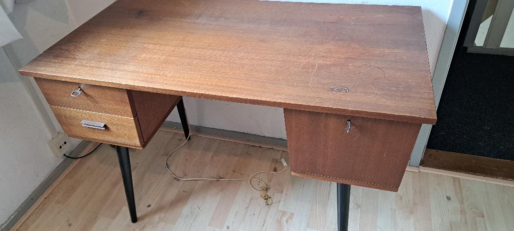 Vintage mid century bureau, Ophalen, Overige typen, Gebruikt, Klassiek