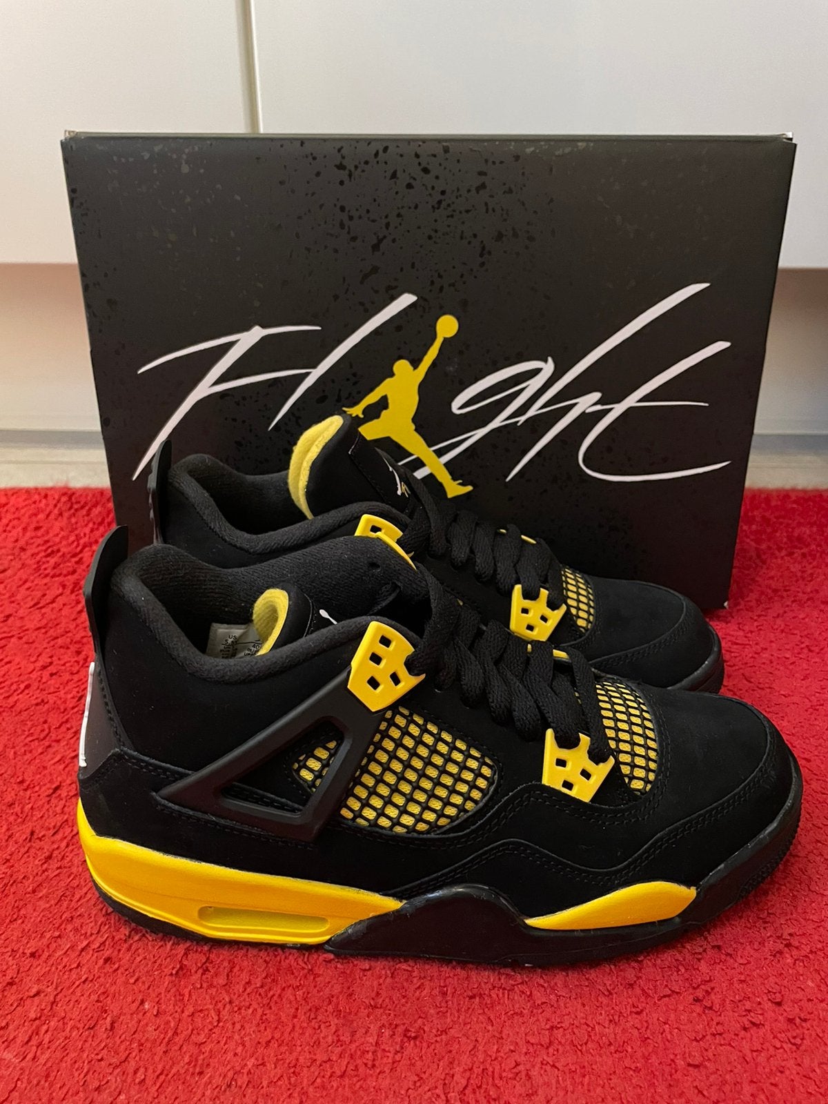 Air Jordan 4 Yellow Thunder (GS), Ophalen, Nieuw, Zwart