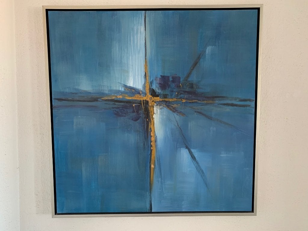 Abstracte schilderij Spirit, Ophalen