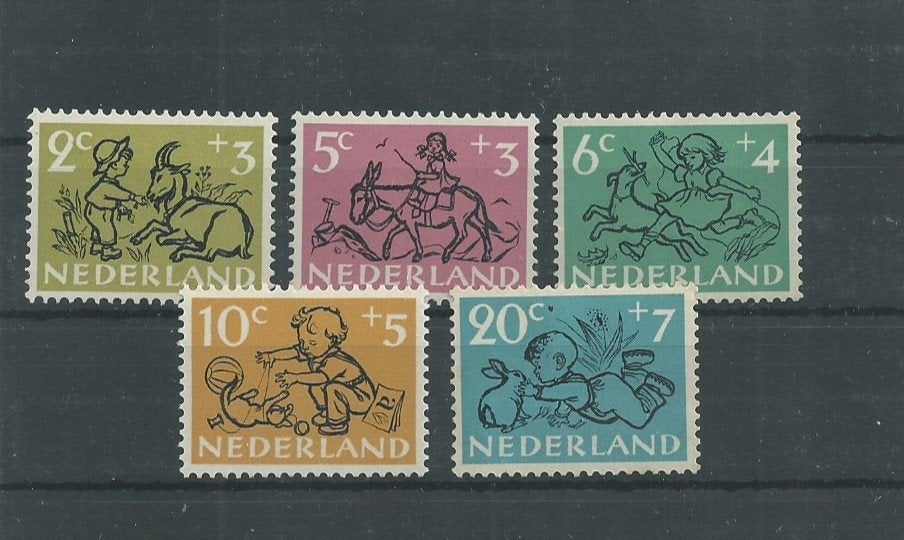 Nederland 1952, NVPH 596 t/m 600, postfris., Ophalen of Verzenden, Na 1940, Postfris