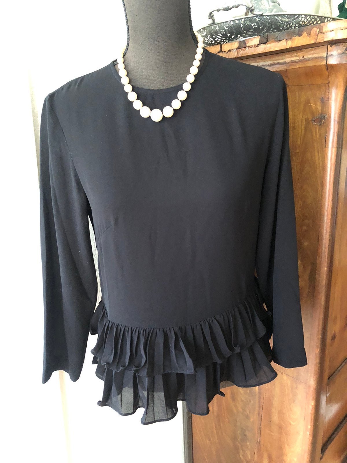 Max mara blous 36, Kleding | Dames, Verzenden, Zo goed als nieuw, Maat 36 (S), Zwart