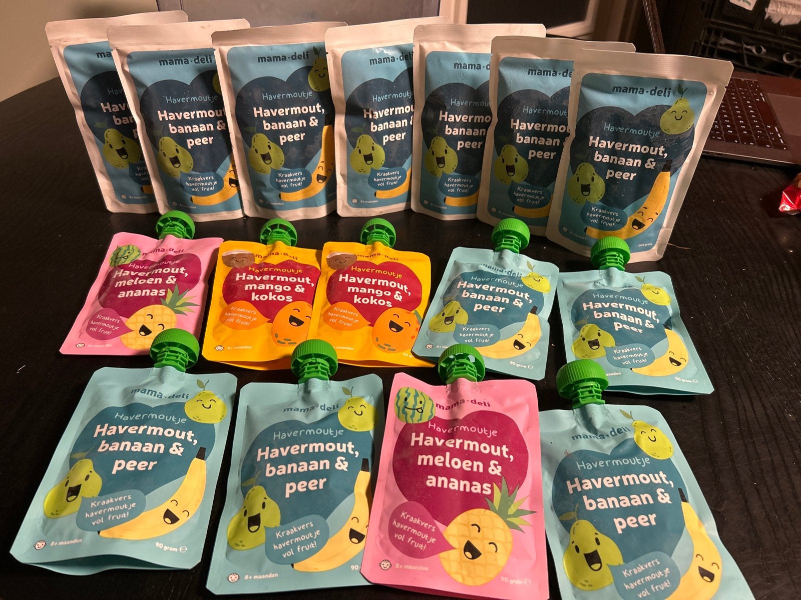 Mama Deli Havermout Knijpzakjes - Diverse Smaken, Ophalen, Nieuw, Babyvoedingmaker, Overige merken
