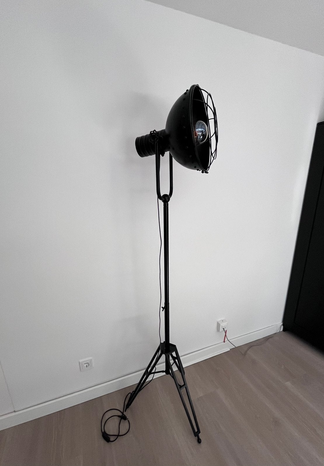 Vloerlamp industrieel zwart, Huis en Inrichting, Ophalen, Zo goed als nieuw, 150 tot 200 cm