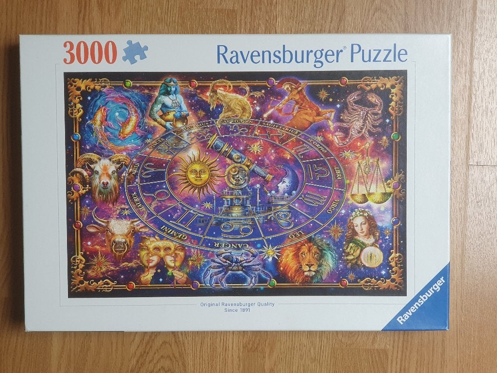 Zodiac puzzel van Ravensburger 3000 stukjes, Ophalen of Verzenden, Meer dan 1500 stukjes, Gebruikt, Legpuzzel