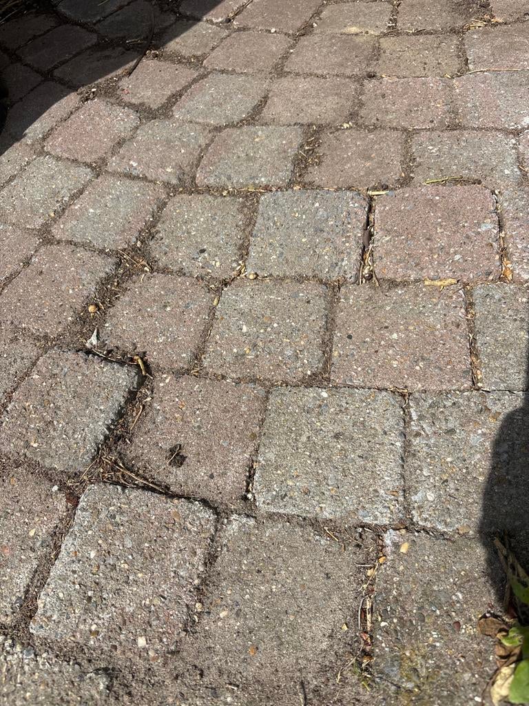 Gratis koppelstones (ca.20m2) - Draai ze om voor nieuwstaat!, Gebruikt, Klinkers, Ophalen of Verzenden, 10 m² of meer