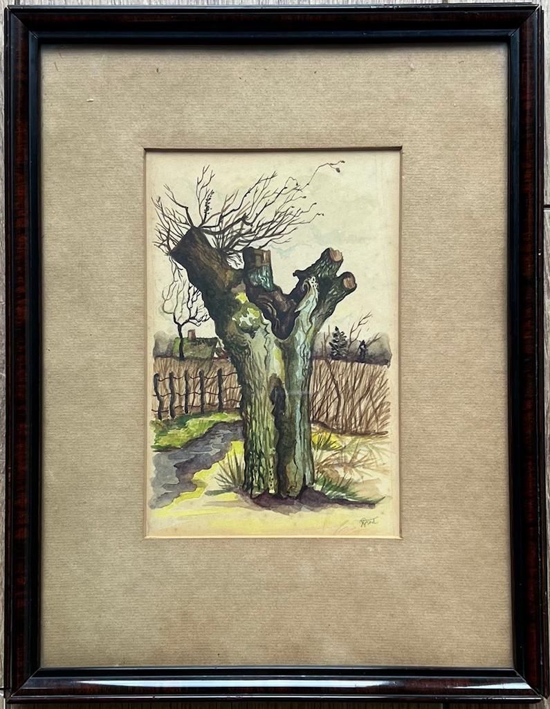 Schilderij gemengde techniek landschap, Ophalen