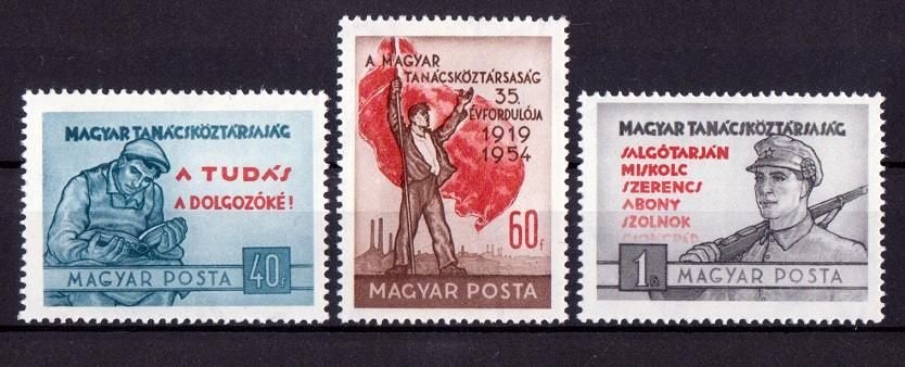 Hongarije, Herdenking Radenrepubliek, Mi. 1370-1372 postfris, Ophalen of Verzenden, Postfris