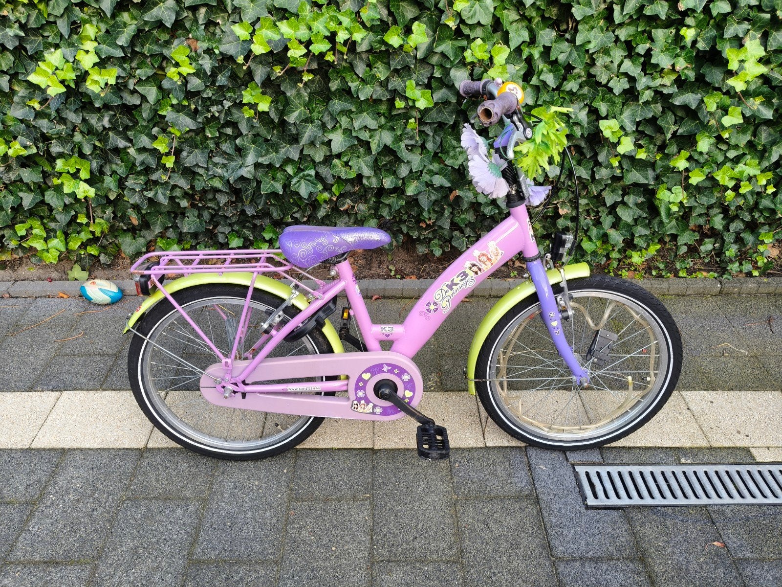 Roze K3 16 inch meisjesfiets (4-6 jaar), Terugtraprem, Gebruikt, Ophalen of Verzenden, Handrem