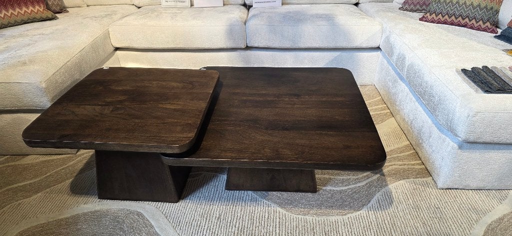 Salontafel Stockholm Walnoot Bruin 60 cm & 80 cm SHOWMODEL, Huis en Inrichting, Tafels | Salontafels, Ophalen, 50 tot 100 cm, Bornsestraat 31