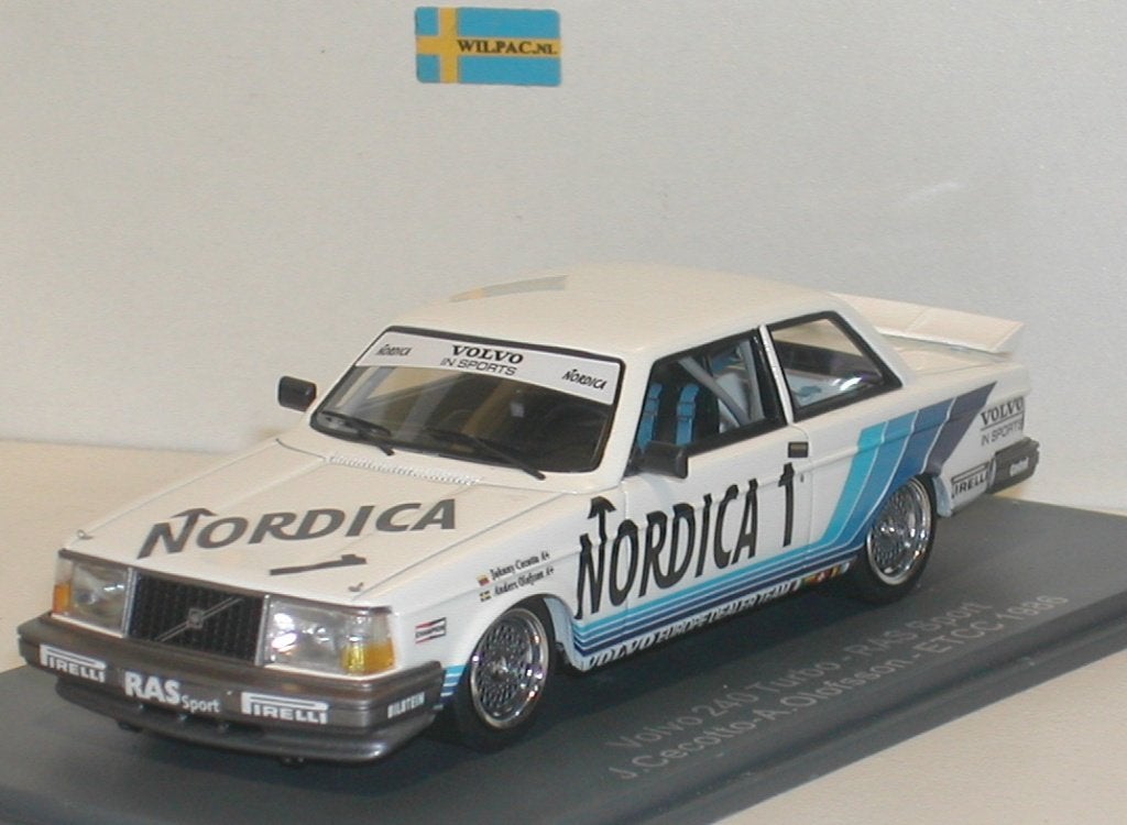 Volvo 240 Turbo. Nordica ETCC gr A . Zolder. Neo 1986 1:43., Hobby en Vrije tijd, Ophalen of Verzenden, Nieuw, Auto, Overige merken