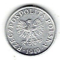 26-1876 Polen 1 grosz 1949, Ophalen of Verzenden, Polen, Losse munt
