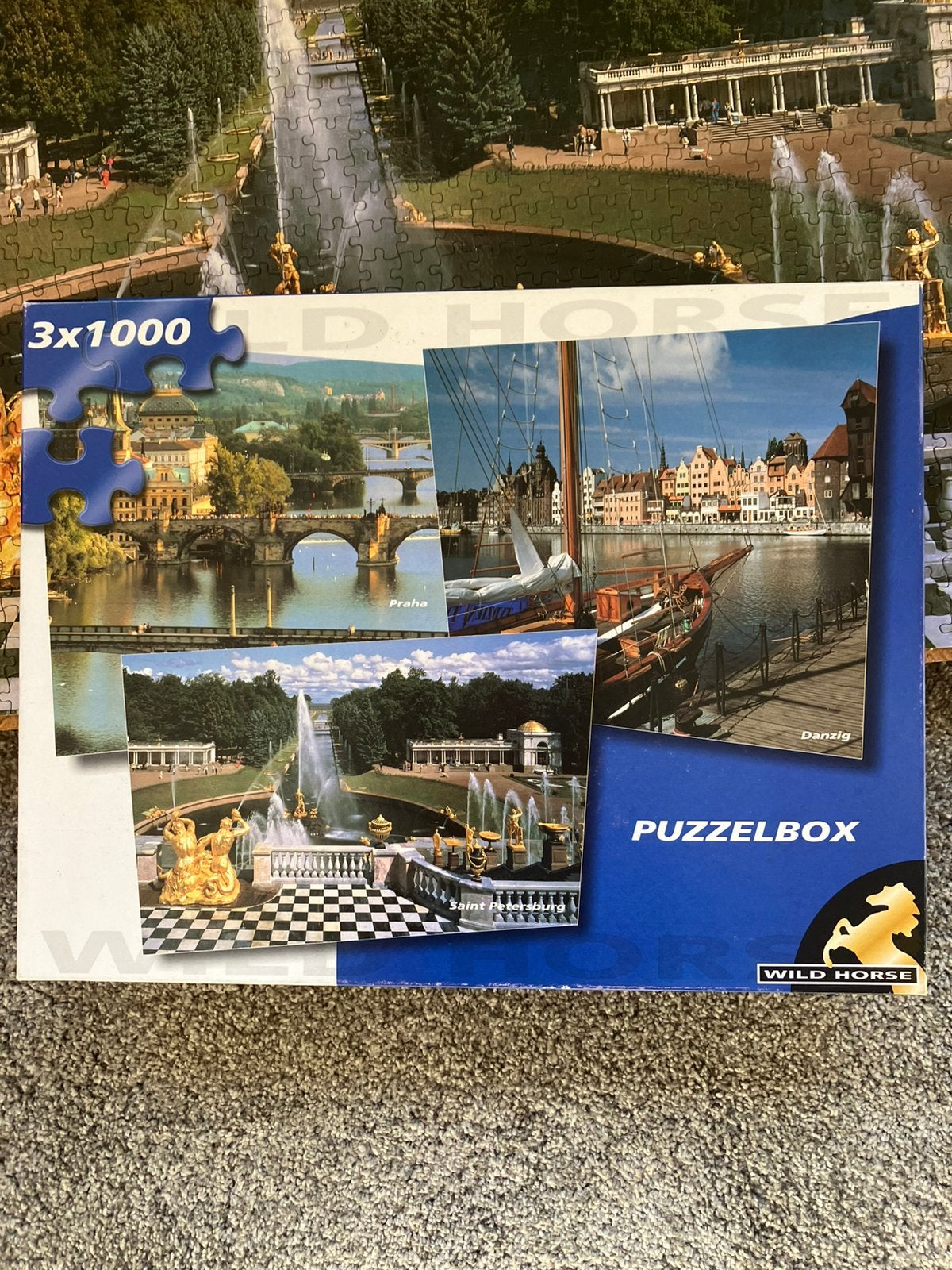 3 legpuzzels in 1 doos, Ophalen of Verzenden, Zo goed als nieuw
