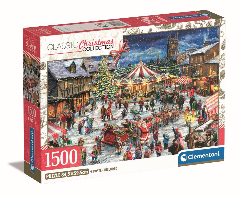 Clementoni: The Christmas Fair 1500 stukjes, Ophalen of Verzenden, 500 t/m 1500 stukjes, Nieuw, Legpuzzel