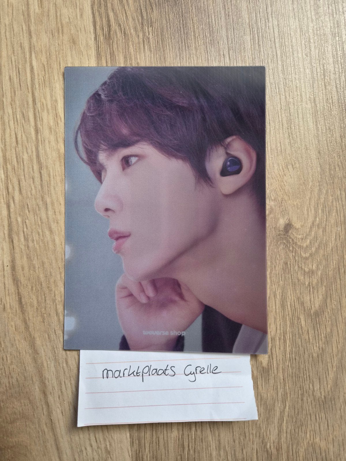 BTS Jin Galaxy Buds Lenticular Photocard 2020 - Weverse, Ophalen of Verzenden, Zo goed als nieuw, Foto of Kaart