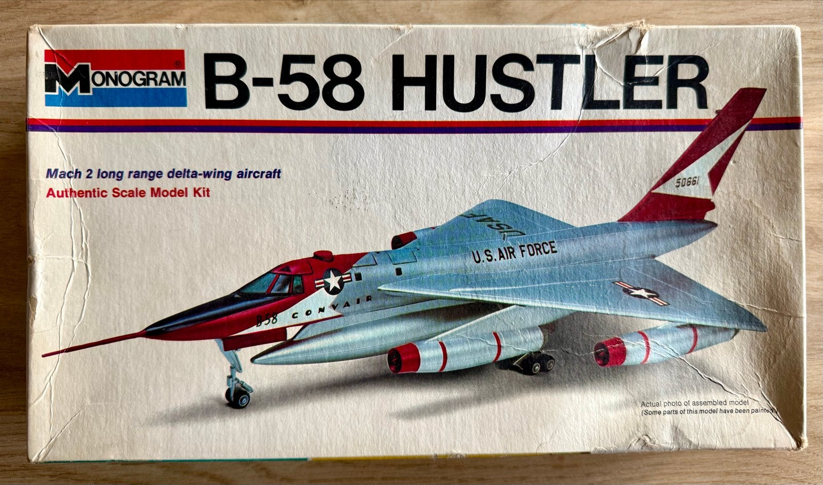 Monogram B-58 Hustler schaalmodel vliegtuig kit, Overige merken, Gebruikt, Ophalen of Verzenden, Groter dan 1:72