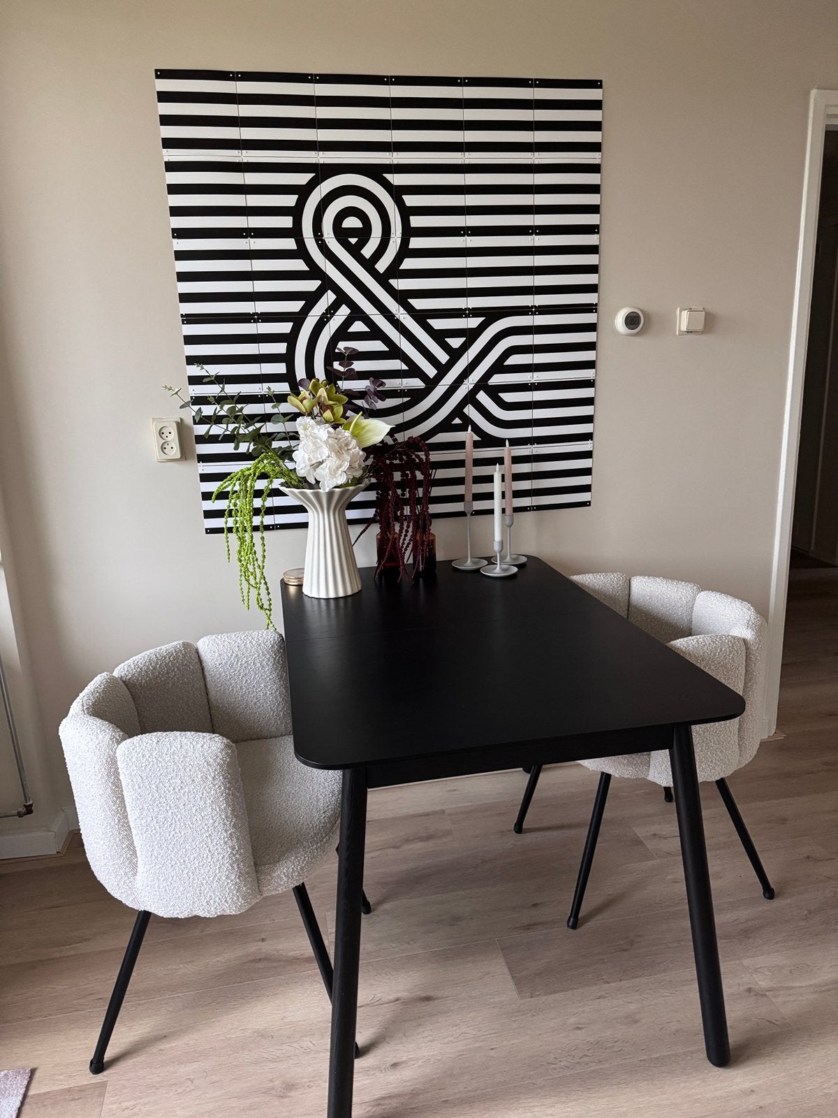 Zuiver zwarte uitschuifbare eettafel 120/162x80x76, Ophalen, Gebruikt, Rechthoekig, 100 tot 150 cm