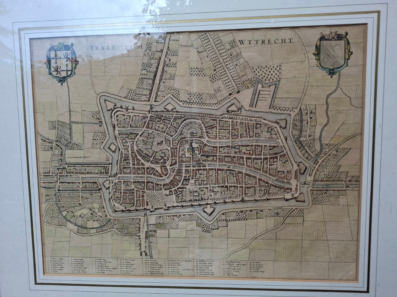 Kopergravure Utrecht door Joan Blaeu uit 1649, Antiek en Kunst, Ophalen