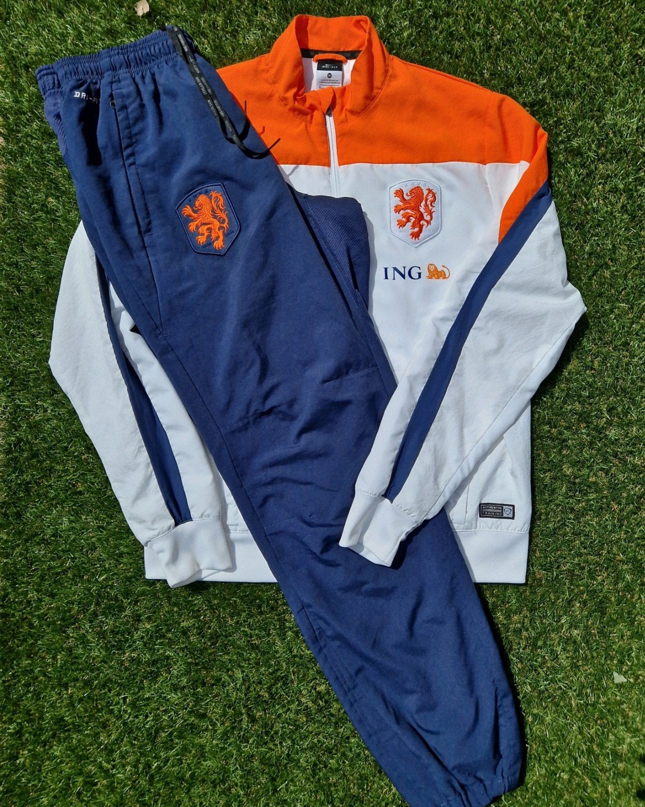 Oranje KNVB Nederlands elftal trainingspak shirt 2014, Maat 48/50 (M), Nike, Oranje, Ophalen of Verzenden
