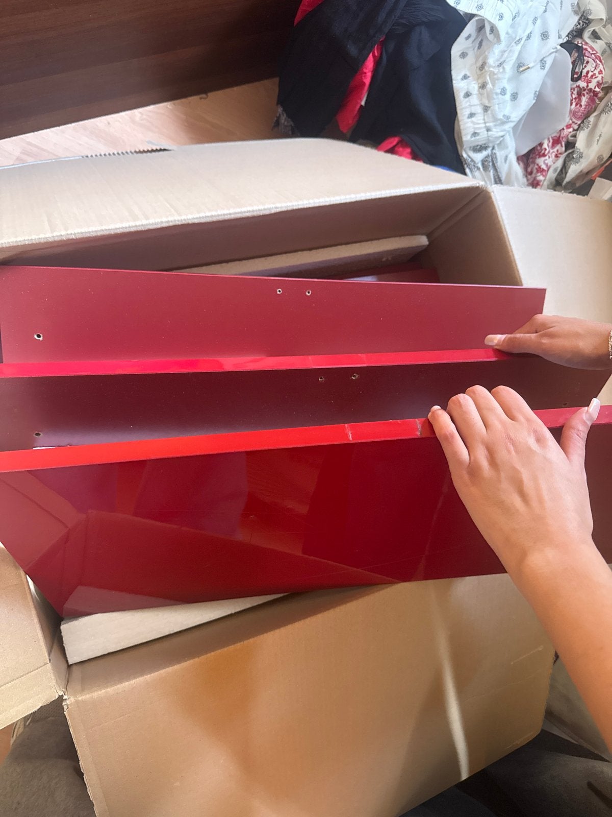 Rode lades voor kast of bureau BESTA FRONTDOOR IKEA, Ophalen, Overige materialen, Gebruikt, 1 of 2 laden