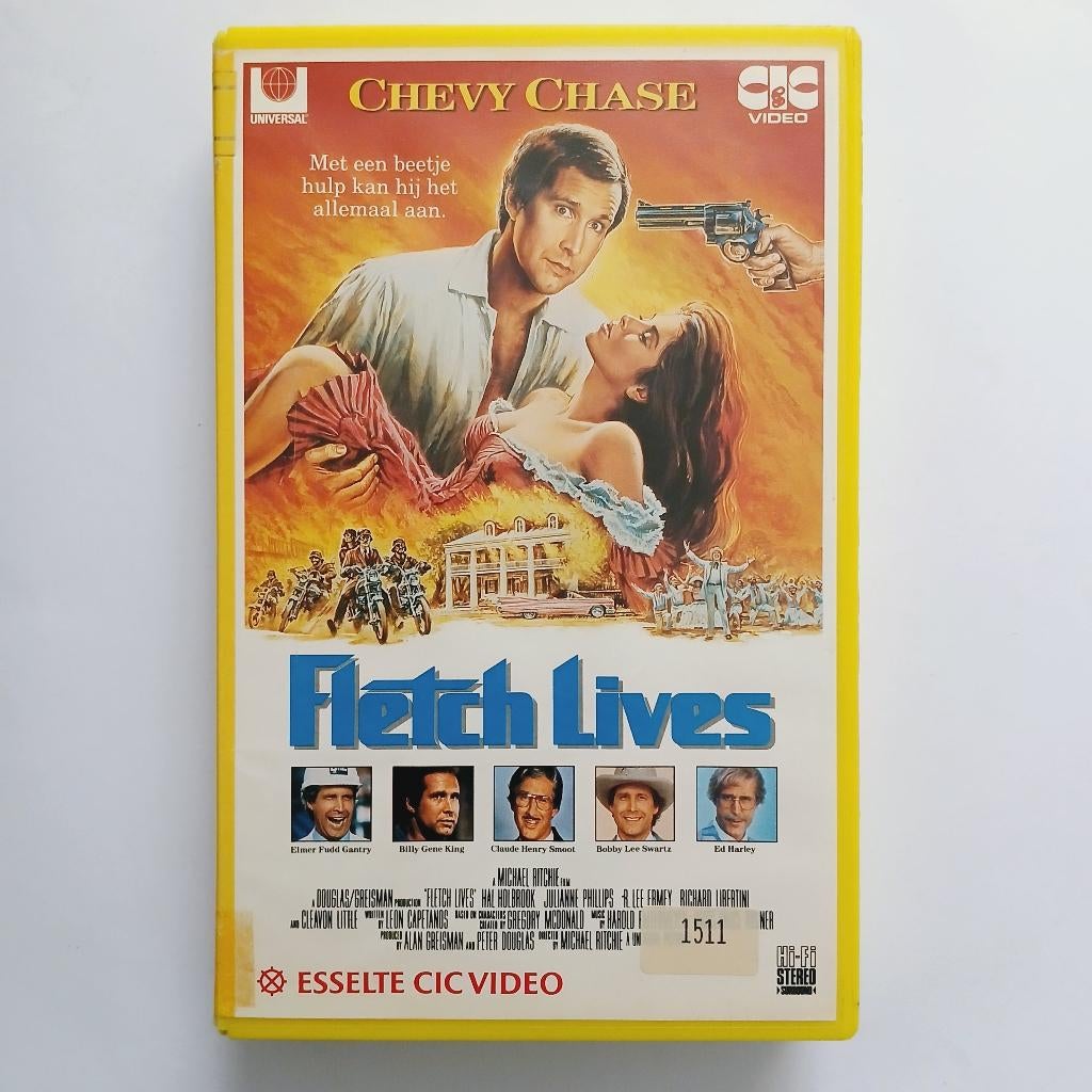 Fletch Lives - NL ex rental vhs - Esselte CIC, Alle leeftijden, Verzenden, Gebruikt, Komedie