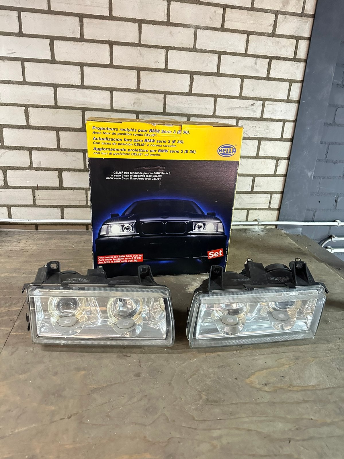 BMW E36 HELLA Koplampen ZELDZAAM UNIEKE STAAT !, Auto-onderdelen, Verlichting, Ophalen