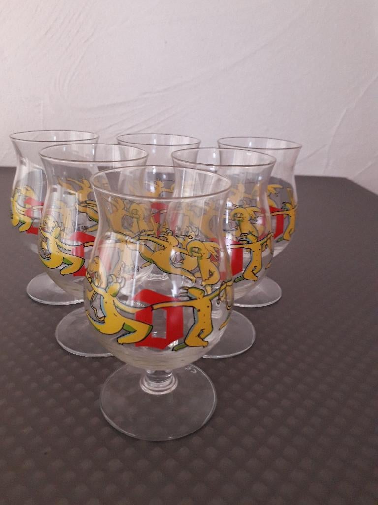 Duvel Hop Devils glazen, Ophalen of Verzenden, Zo goed als nieuw, Glas of Glazen, Duvel