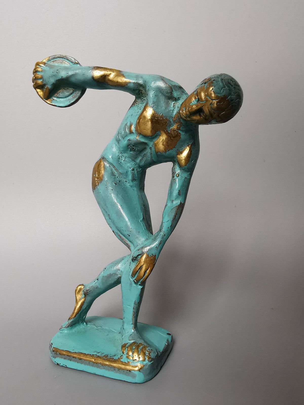 Brons beeldje sculptuur discuswerper atletiek olympische spe, Verzenden