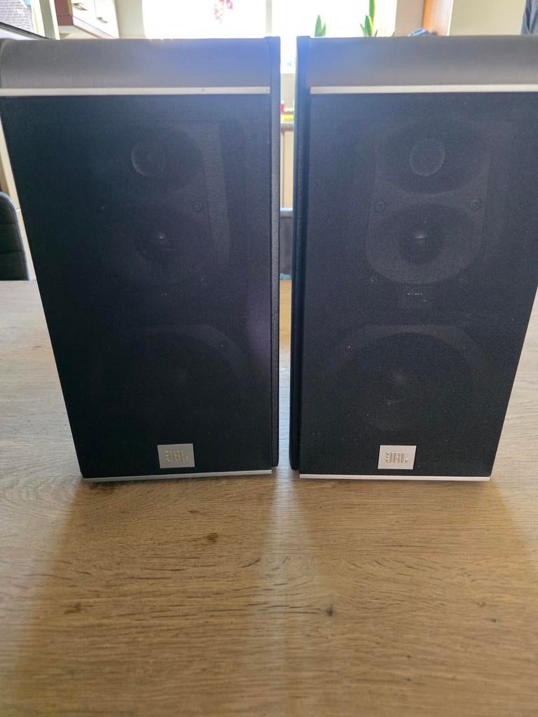 JBL ES20 Boekenplank Speakers - Zwart (Paar), Audio, Tv en Foto, Luidsprekers, Ophalen, Zo goed als nieuw, Front, Rear of Stereo speakers