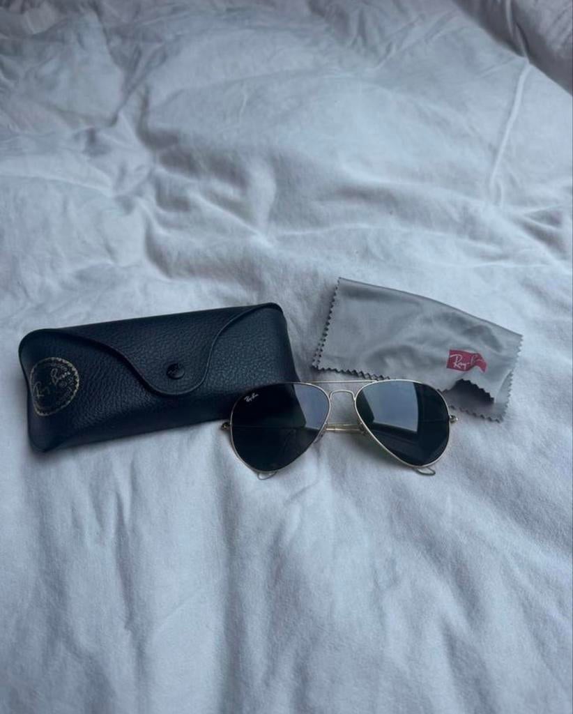 Ray-Ban met hoesje en doekje, Ophalen, Zonnebril, Zwart, Zo goed als nieuw