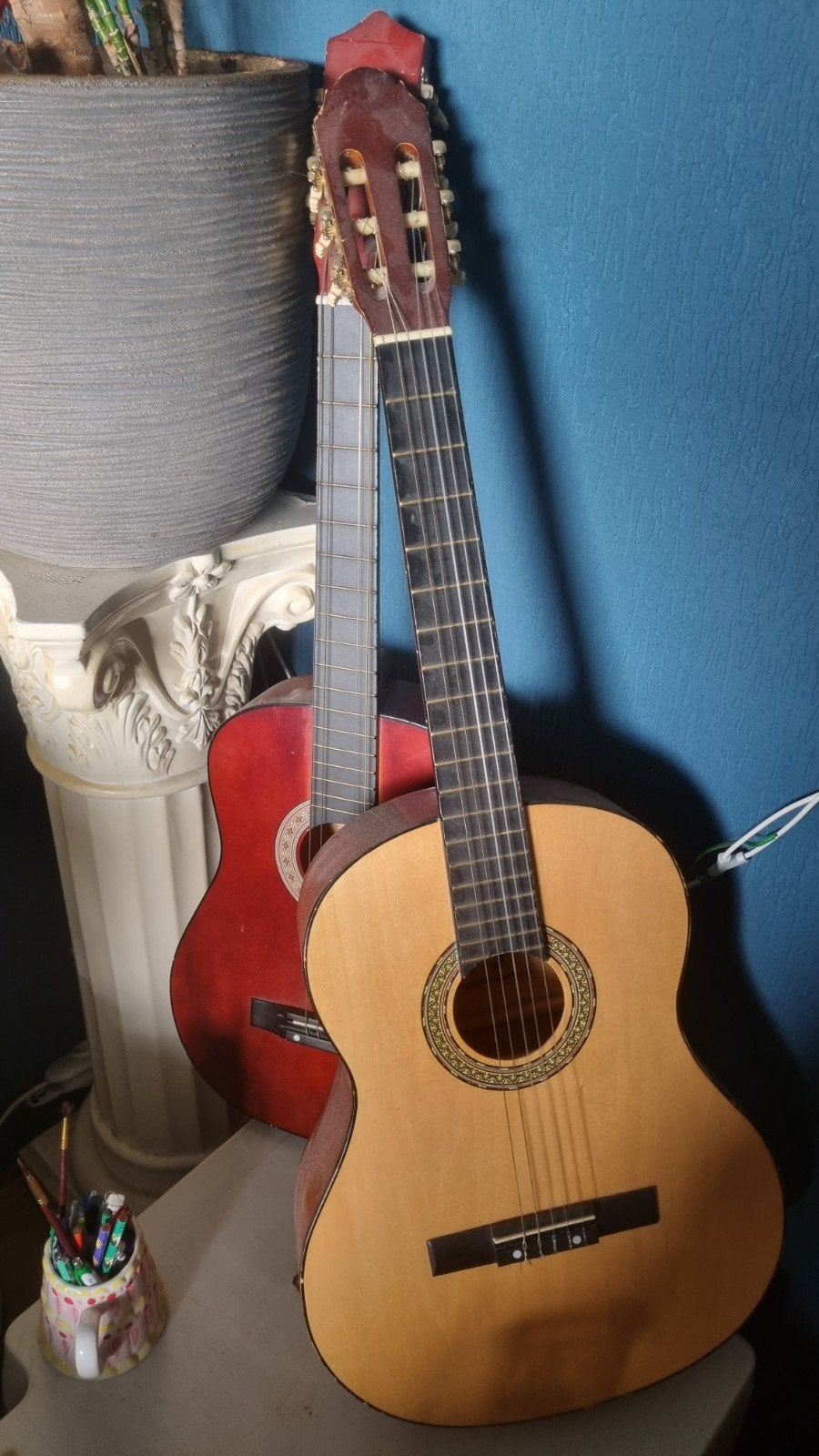 Klassieke gitaar met 3 snaren (mist 3 snaren), Ophalen of Verzenden, Gebruikt, Klassieke of Spaanse gitaar