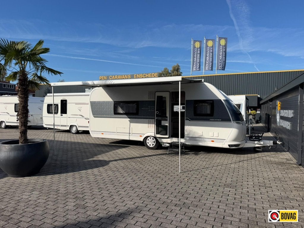 Hobby Prestige 560 WFU Vol uitgerust!!, Rondzit, Hobby, Bedrijf, Fietsenrek