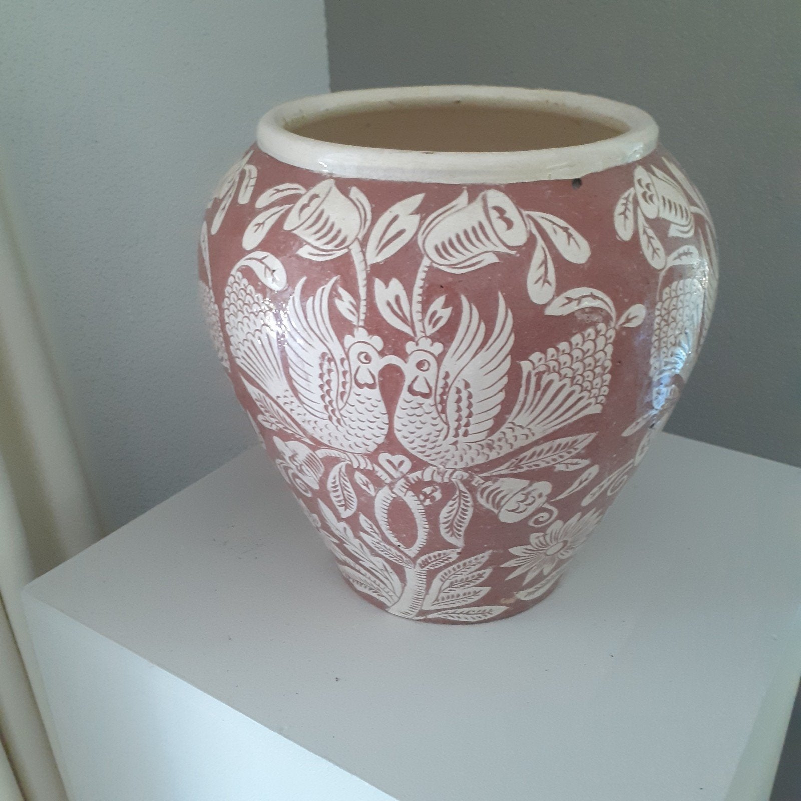 mooie oude keramiek  pot/bloempot, Steen, Gebruikt, Rond, Binnen