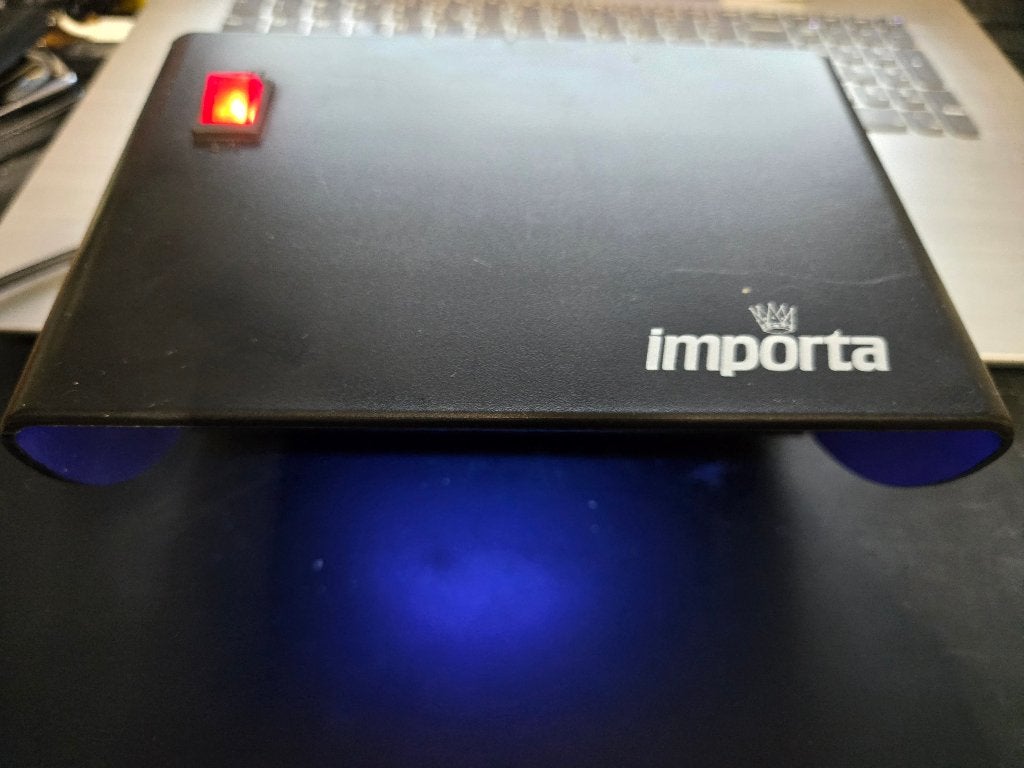 Importa UV-lamp (valsgelddetector), een tafelmodel, Ophalen, Gebruikt