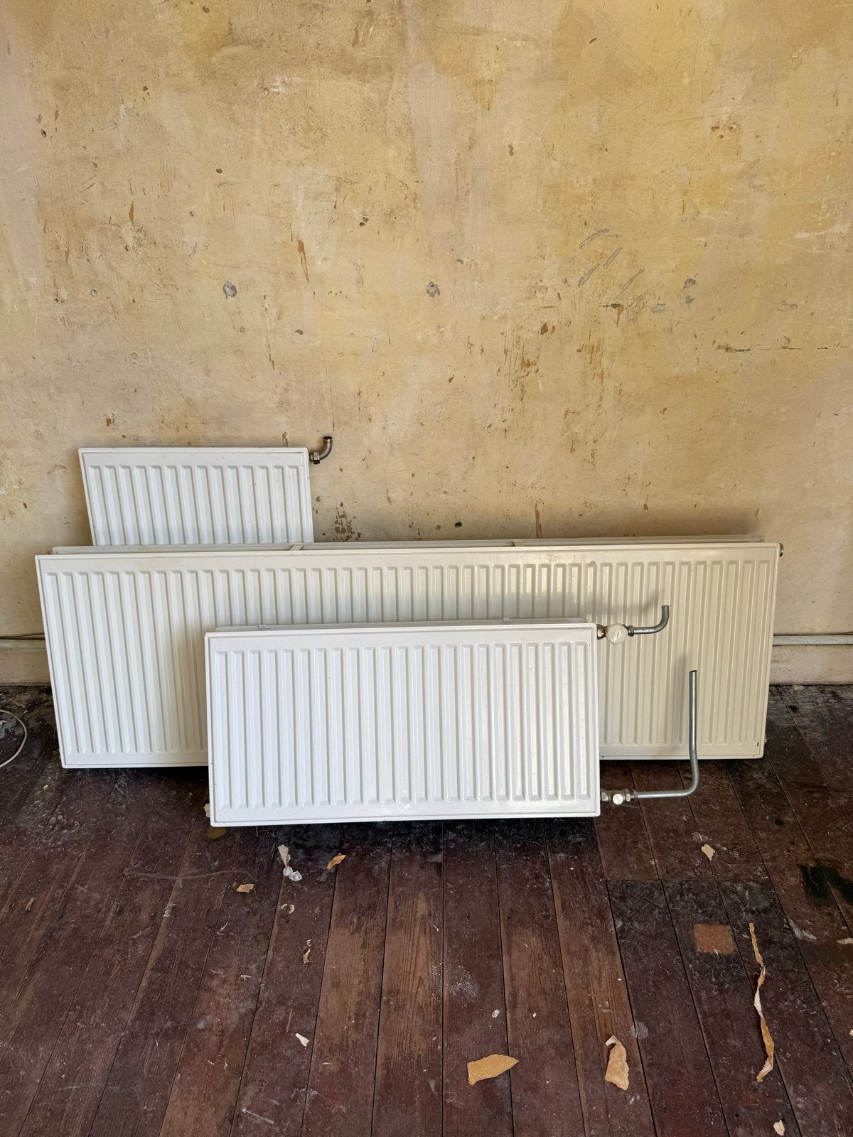 Set van 3 gebruikte radiatoren in diverse maten, Ophalen, 30 tot 80 cm, Gebruikt, Radiator