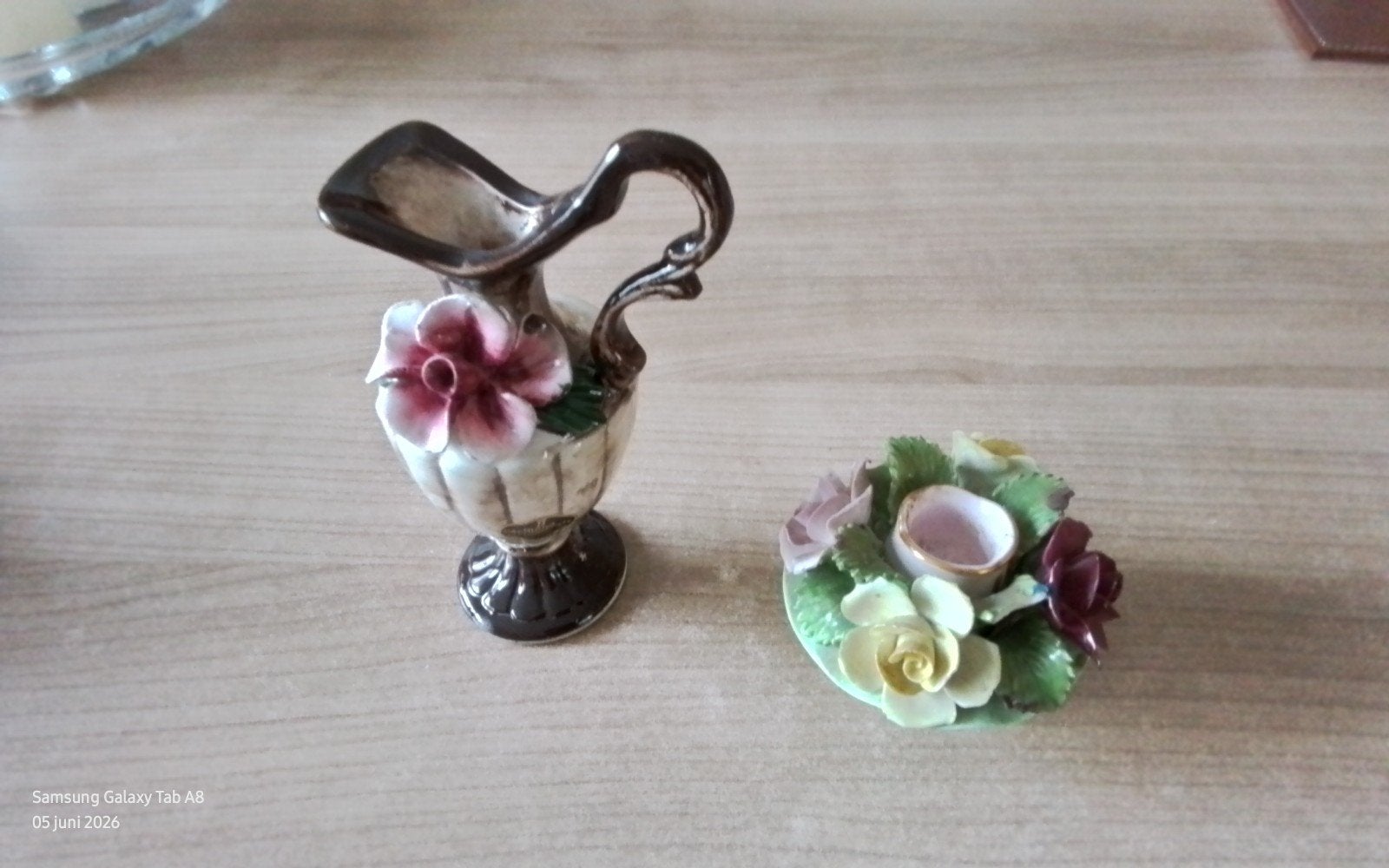 Vintage Italiaanse Capodimonte Stijl Porseleinen Set, Antiek en Kunst, Ophalen of Verzenden