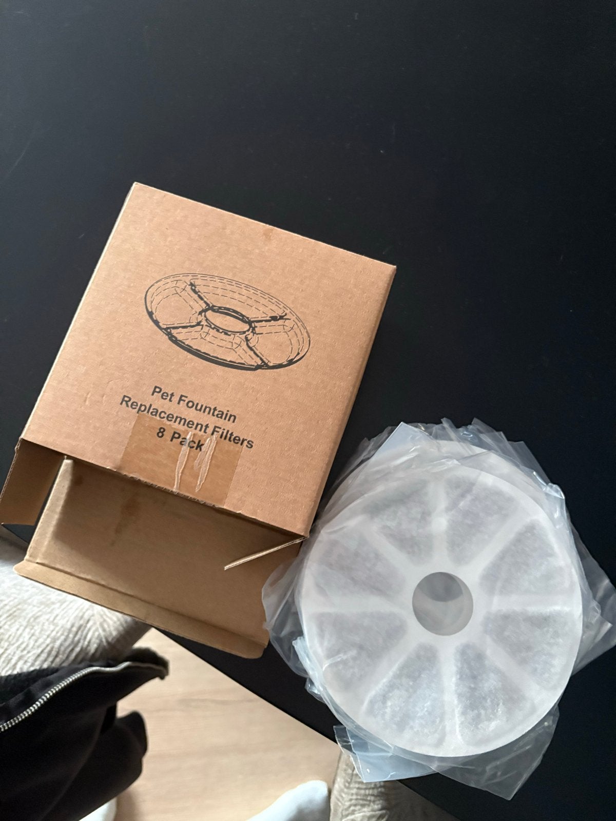 Kattenfontijn drinkfilters, Ophalen