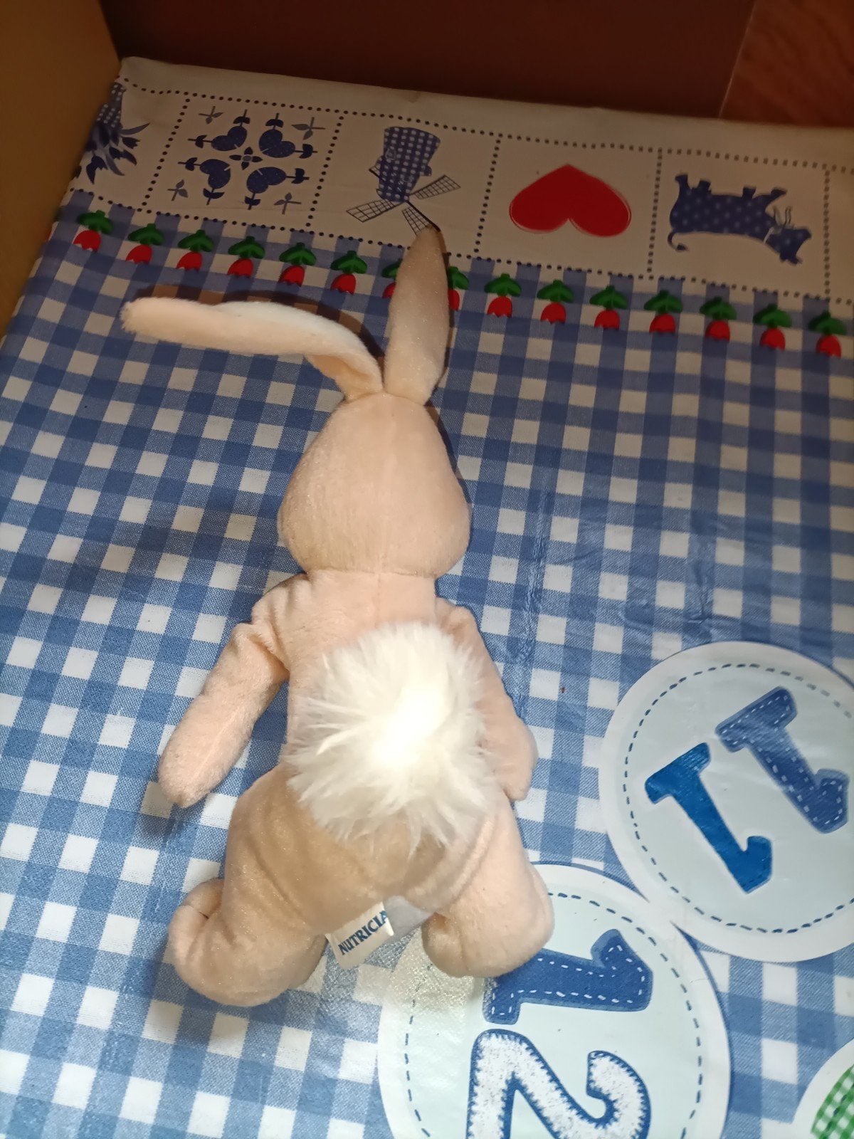 Nutricia konijn knuffel 20 cm groot, Ophalen of Verzenden, Zo goed als nieuw, Konijn