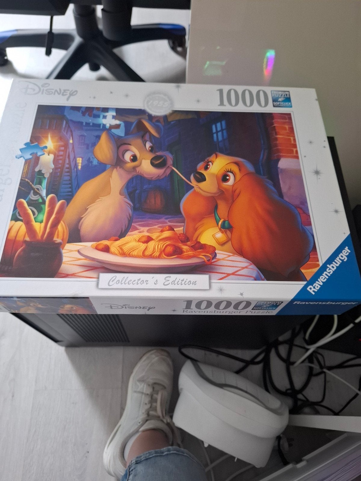 disney puzzel lady en de vagebond, Ophalen, 500 t/m 1500 stukjes, Zo goed als nieuw, Legpuzzel