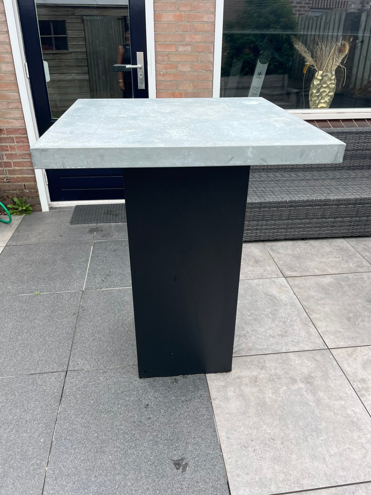 Robuuste bartafel / staantafel – Industriële look, Huis en Inrichting, Tafels | Eettafels, Ophalen, 100 tot 150 cm, 50 tot 100 cm
