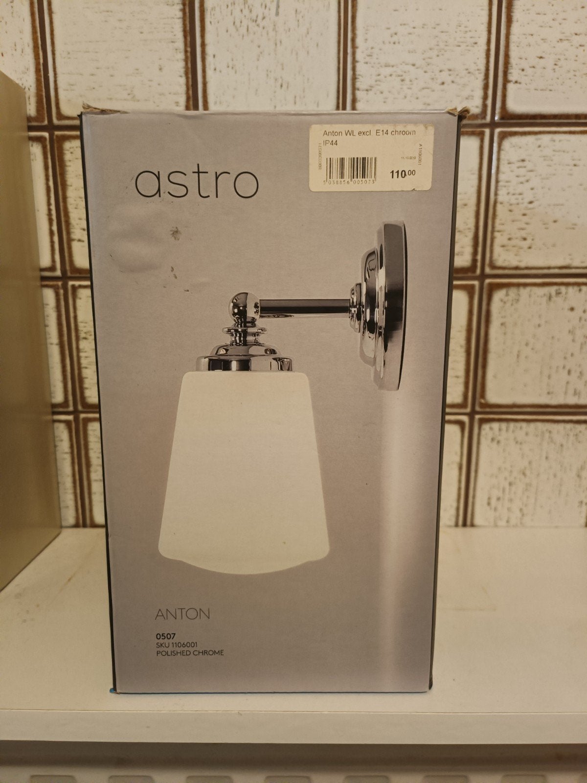Nieuwe Astro Anton wandlamp chroom E14 - Nieuw in doos, E14 (klein), Nieuw, Ophalen of Verzenden, Overige merken